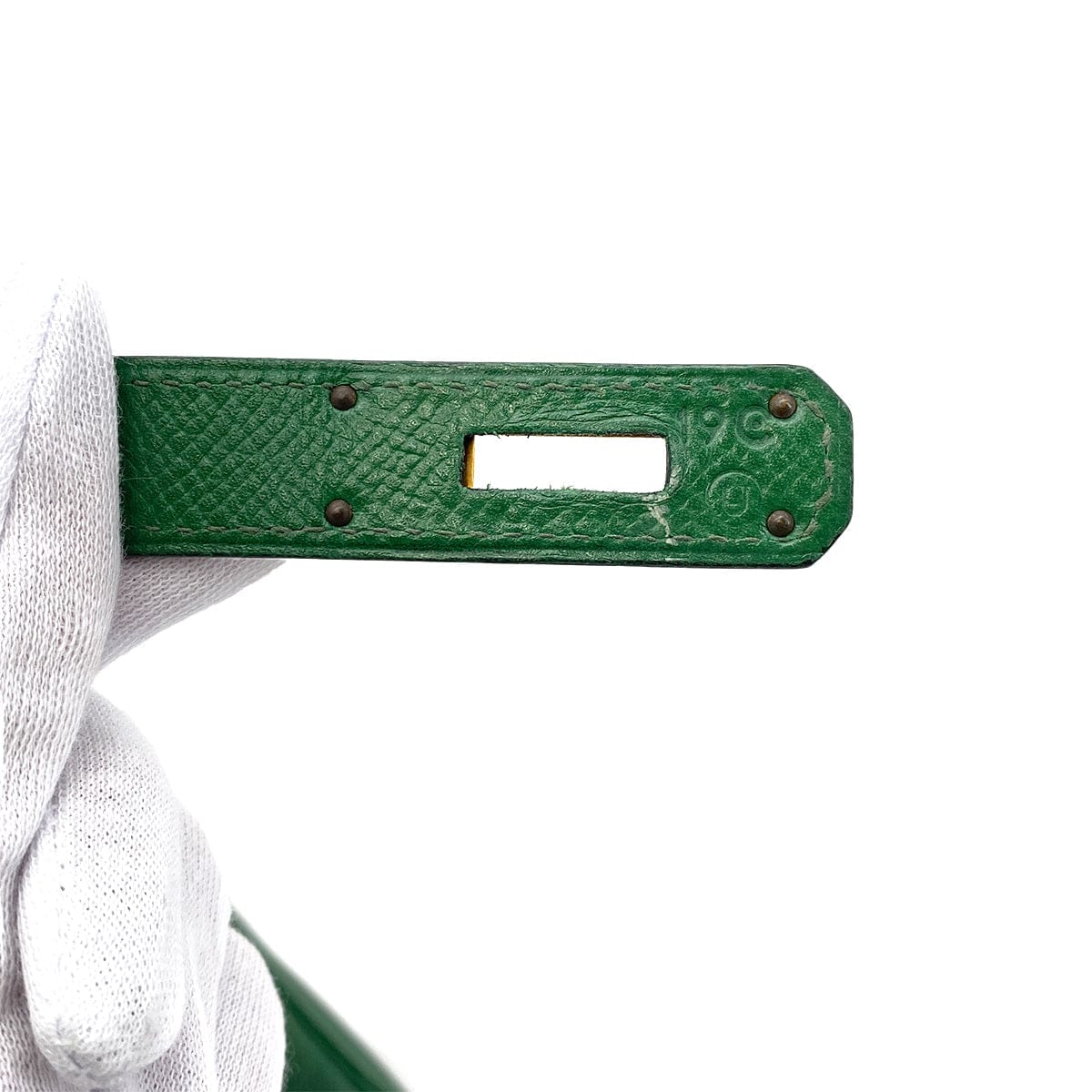 Luxury Promise Japan HERMES KELLY 28 RETOURNE GREEN COUCHEVEL HAND SHOULDER BAG 〇U GHW 90294824