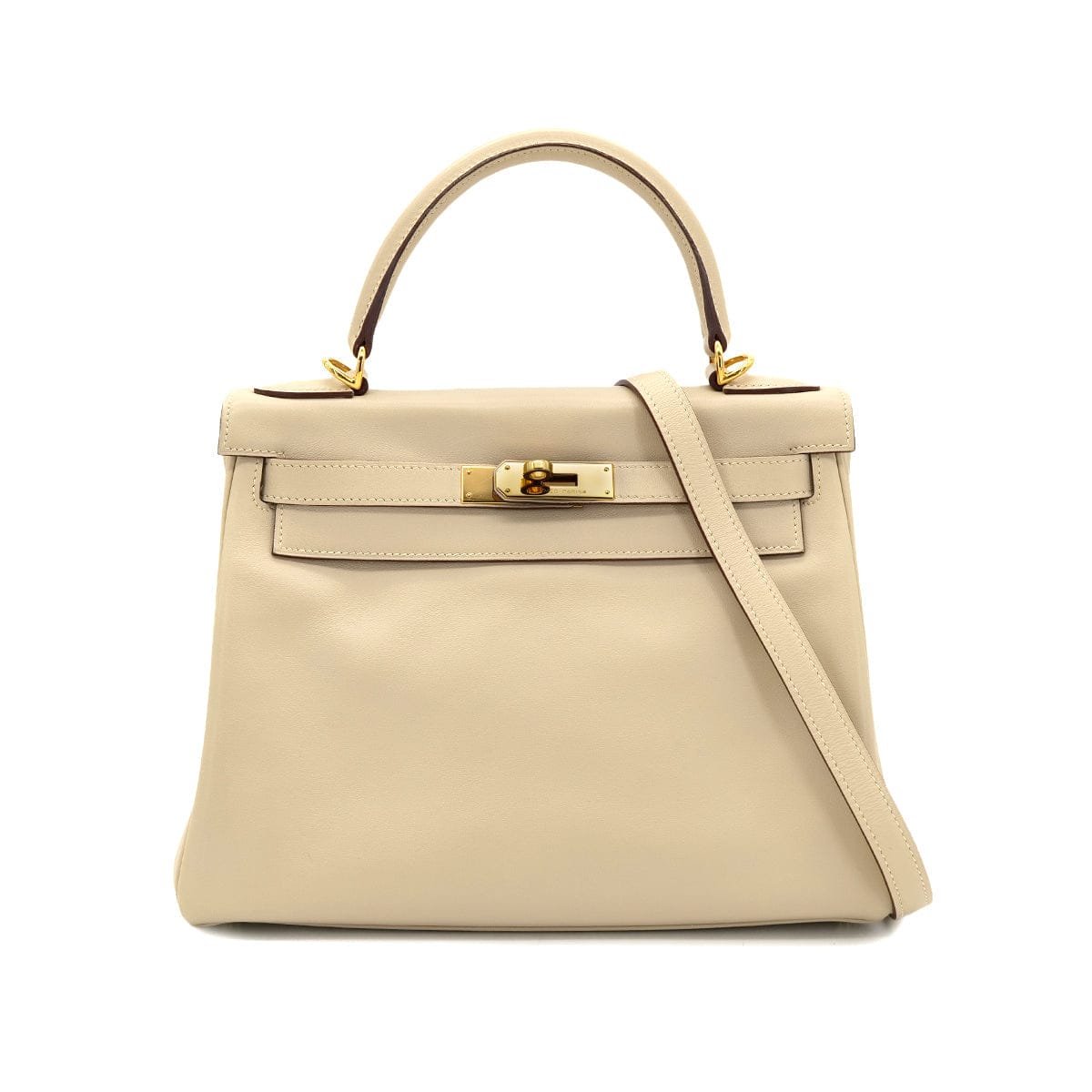 Luxury Promise Japan HERMES KELLY 28 RETOURNE PARCHEMIN SWIFT HAND SHOULDER BAG □M GHW 90301033