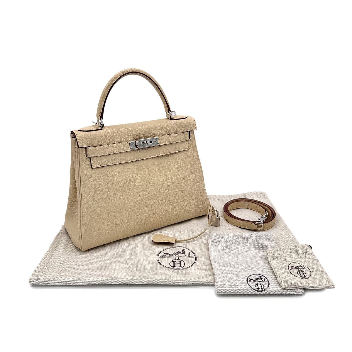 Luxury Promise Japan HERMES KELLY 28 RETOURNE PARCHEMIN TOGO HAND SHOULDER BAG □K SHW 90293009