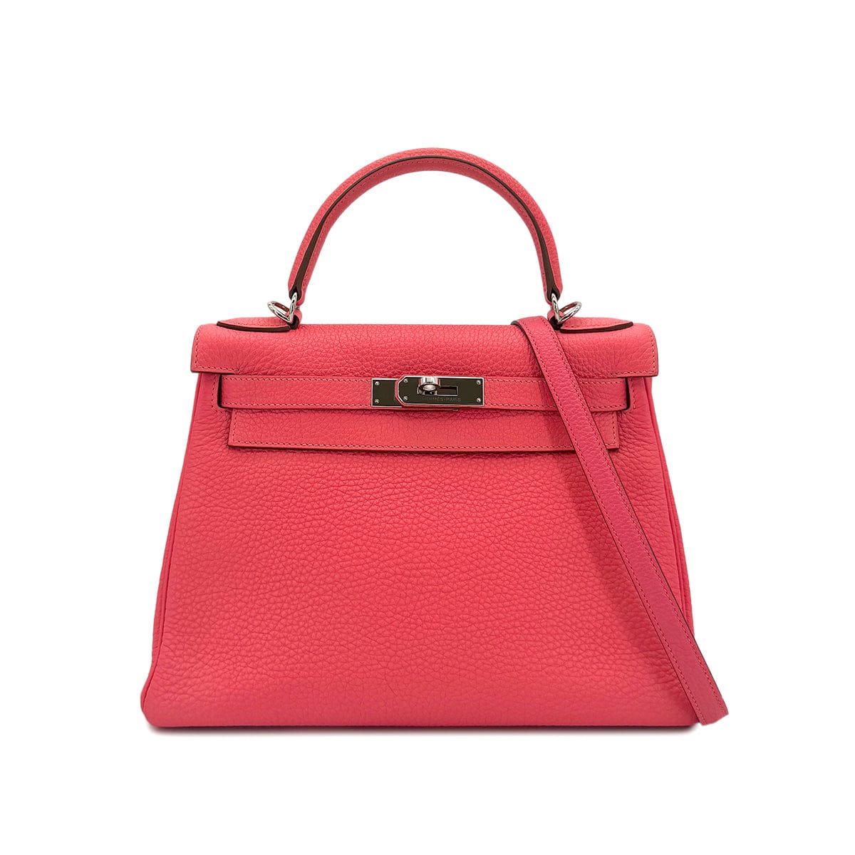 Luxury Promise Japan HERMES KELLY 28 RETOURNE ROSE LIPSTICK TAURILLON CLEMENCE HAND SHOULDER BAG □Q SHW 90296045