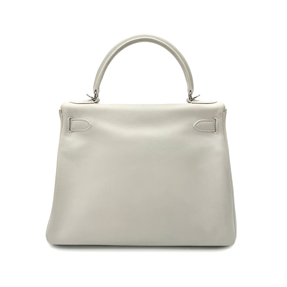Luxury Promise Japan HERMES KELLY 28 RETOURNE WHITE SWIFT HAND SHOULDER BAG □L SHW 90292996