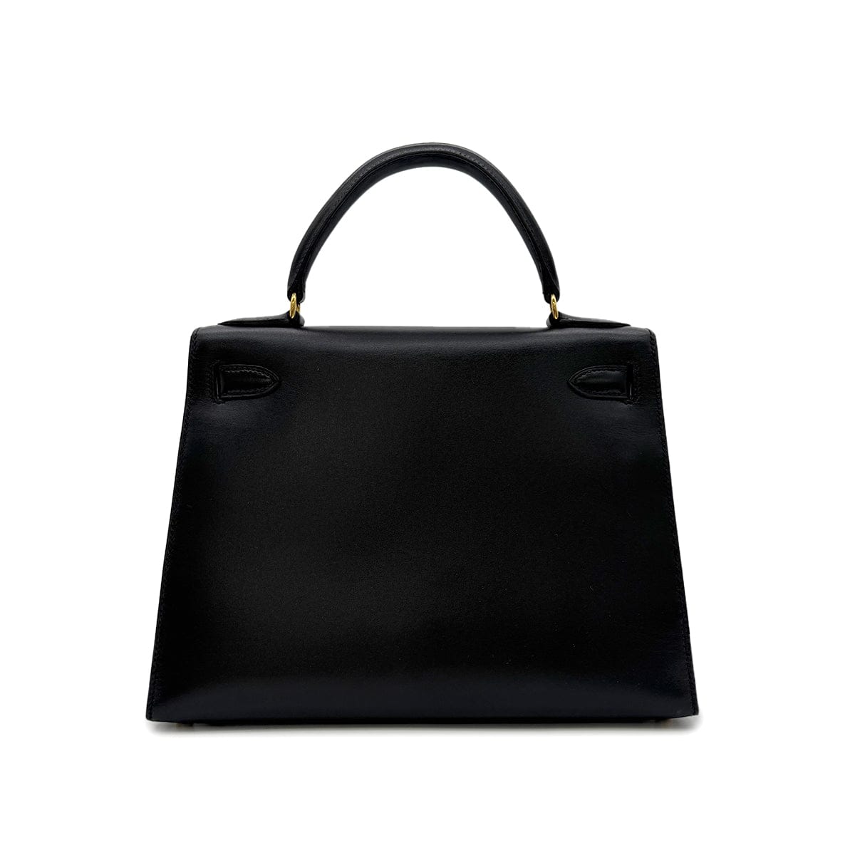 Luxury Promise Japan HERMES KELLY 28 SELLIER BLACK BOXCALF HAND SHOULDER BAG □A GHW 90305221