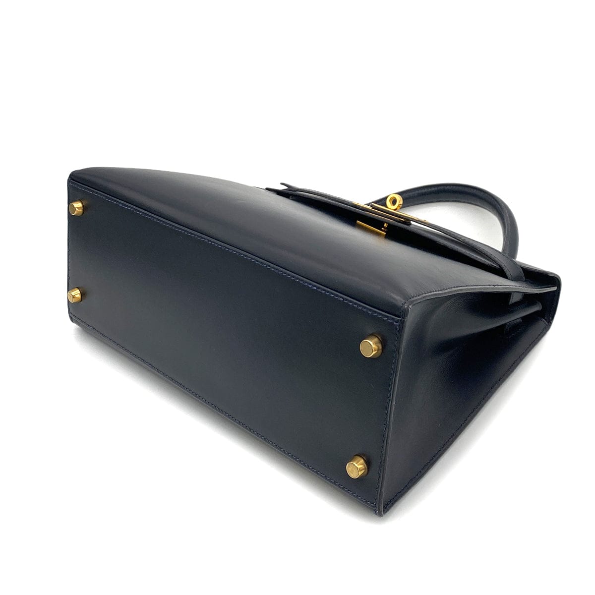 Luxury Promise Japan HERMES KELLY 28 SELLIER BLUE INDIGO BOXCALF HAND SHOULDER BAG 〇W GHW 90258799