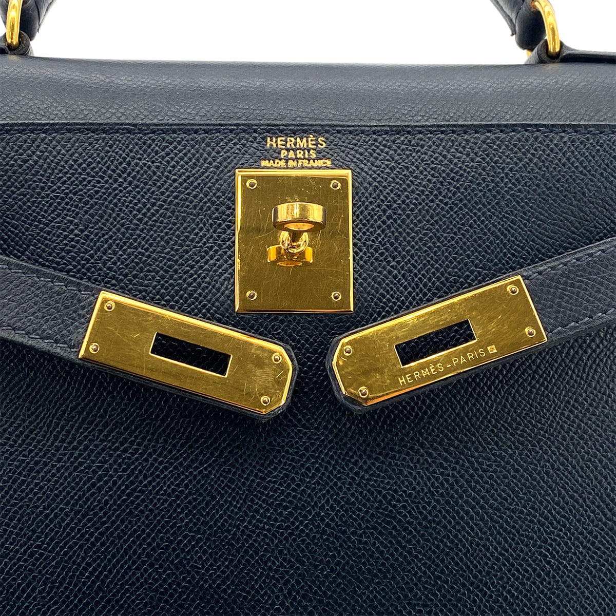 Luxury Promise Japan HERMES KELLY 28 SELLIER BLUE MARINE COUCHEVEL HAND SHOULDER BAG 〇Y GHW 90301705