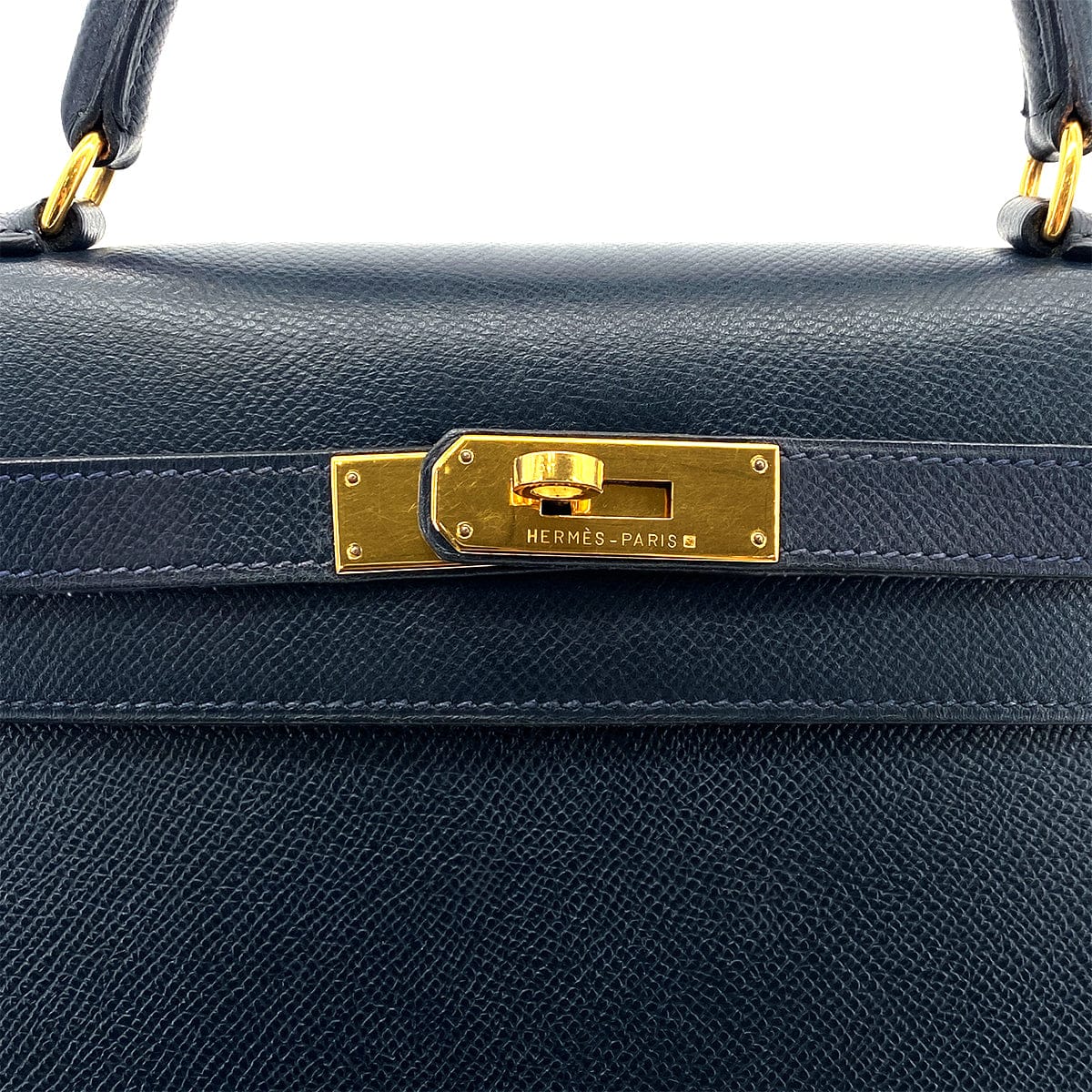 Luxury Promise Japan HERMES KELLY 28 SELLIER BLUE MARINE COUCHEVEL HAND SHOULDER BAG 〇Y GHW 90301705