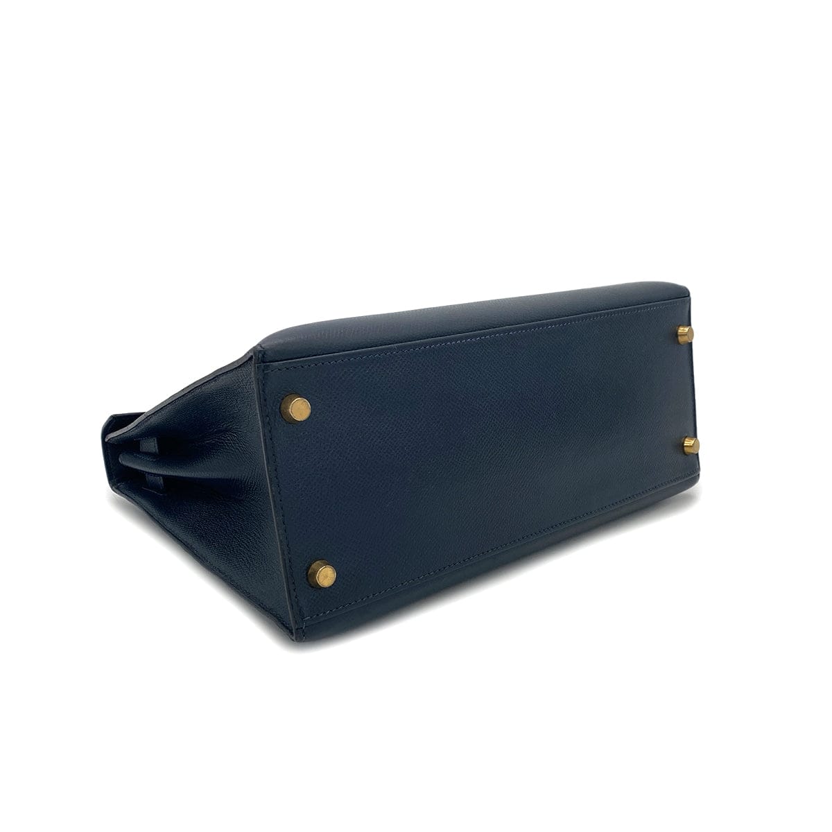 Luxury Promise Japan HERMES KELLY 28 SELLIER BLUE MARINE COUCHEVEL HAND SHOULDER BAG 〇Y GHW 90301705