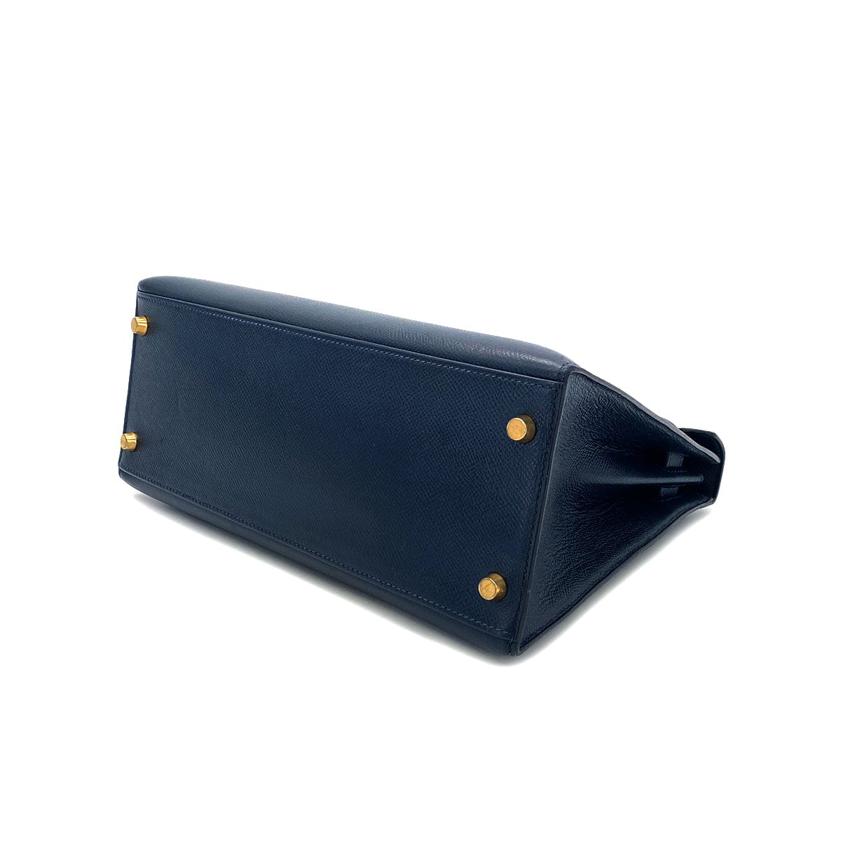 Luxury Promise Japan HERMES KELLY 28 SELLIER BLUE MARINE COUCHEVEL HAND SHOULDER BAG 〇Y GHW 90301705