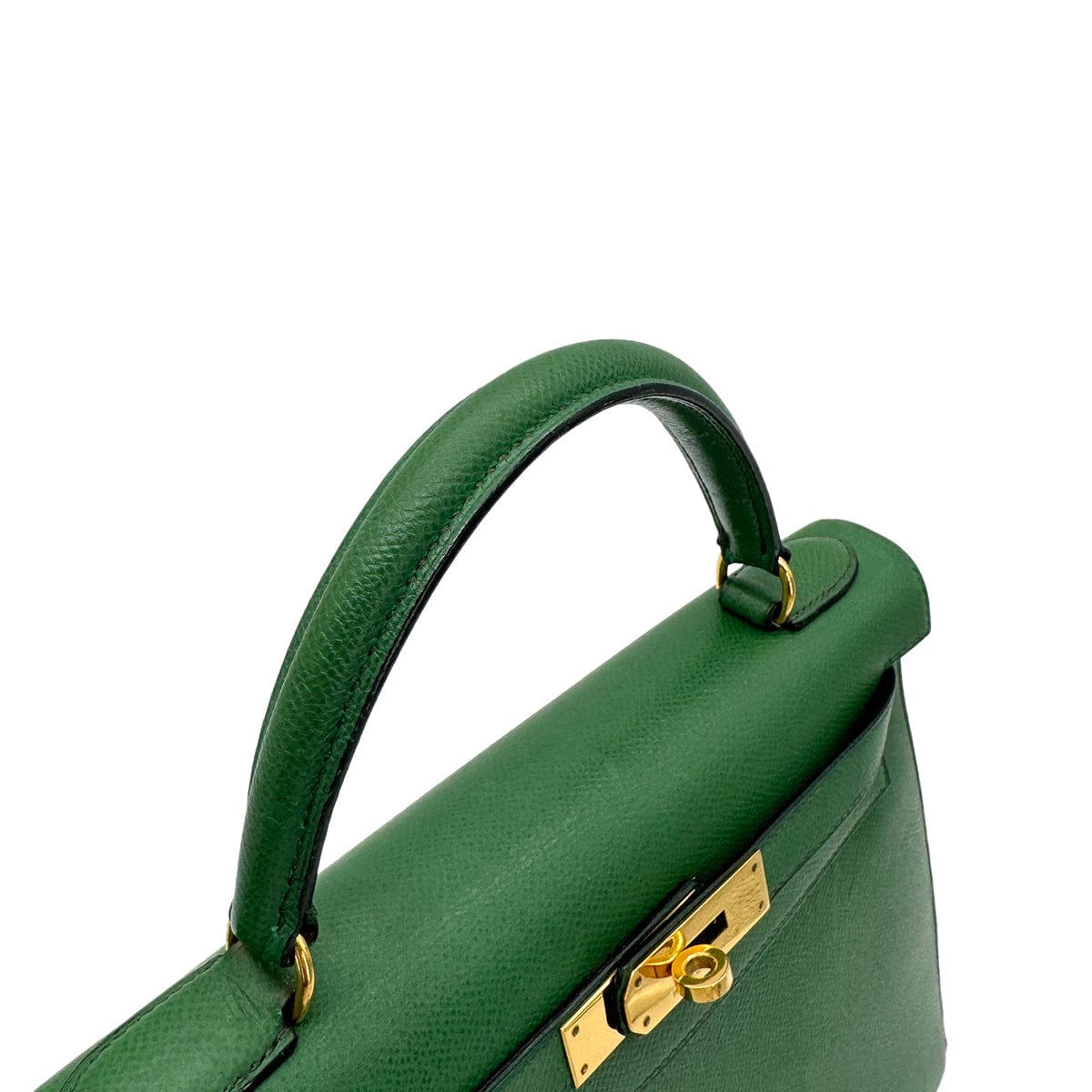 Luxury Promise Japan HERMES KELLY 28 SELLIER GREEN COUCHEVEL 〇X GHW 90272987