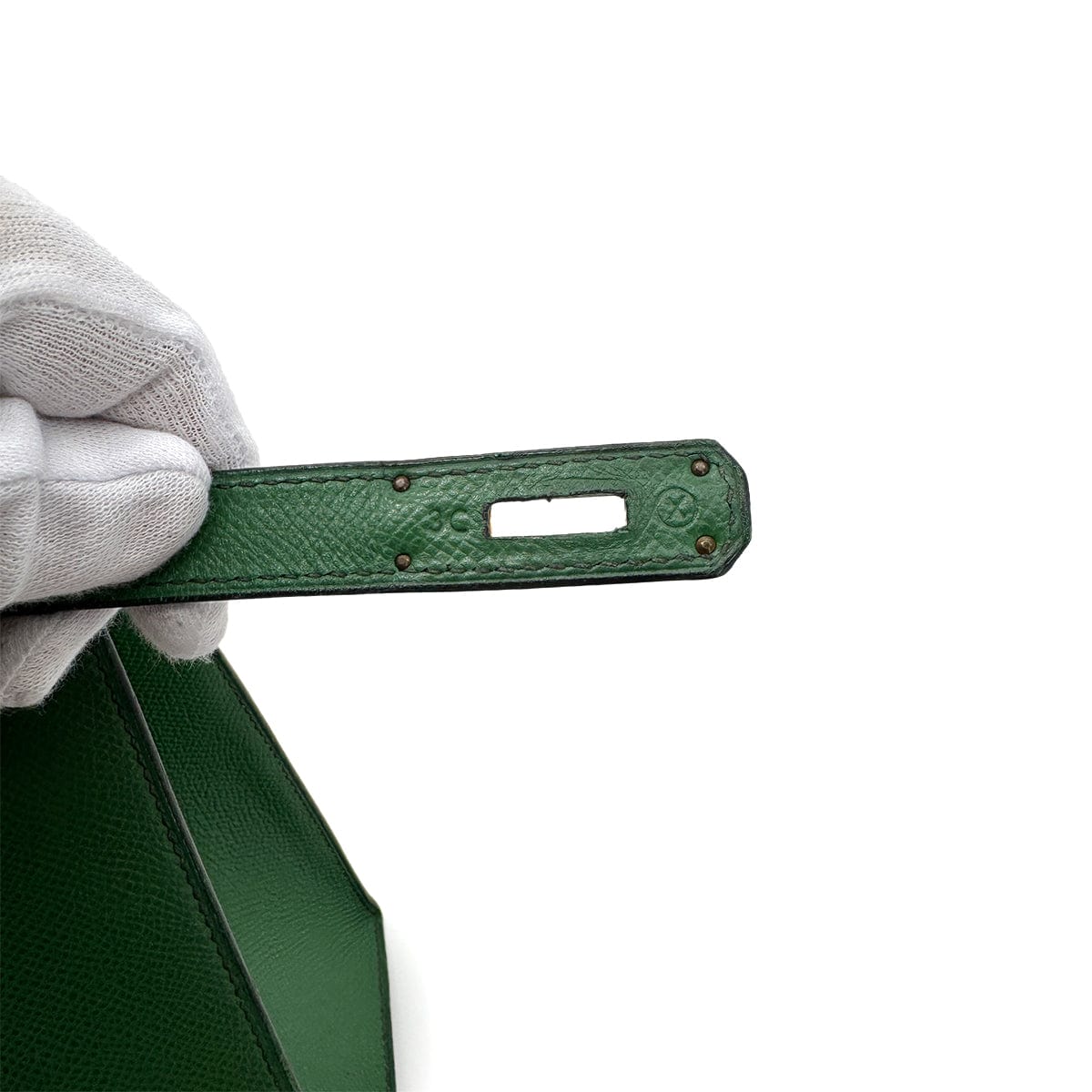 Luxury Promise Japan HERMES KELLY 28 SELLIER GREEN COUCHEVEL 〇X GHW 90272987