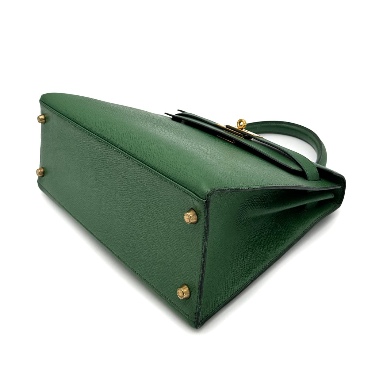 Luxury Promise Japan HERMES KELLY 28 SELLIER GREEN COUCHEVEL 〇X GHW 90272987