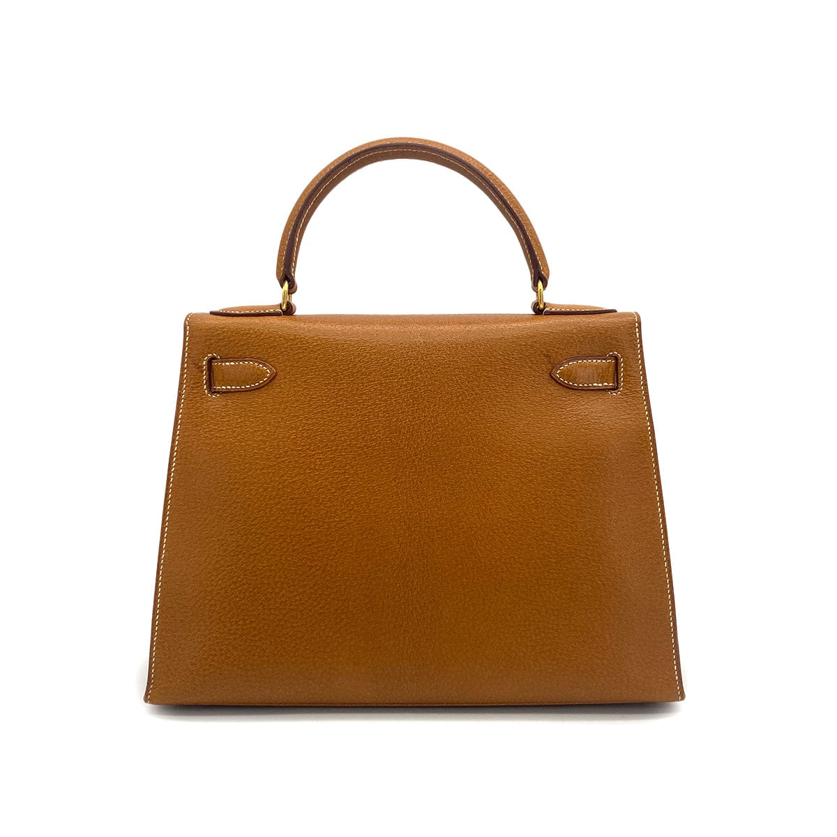 Luxury Promise Japan HERMES KELLY 28 SELLIER NATUREL PIGSKIN HAND SHOULDER BAG 1992 CIRCLE V GOLD HARDWARE 90318216
