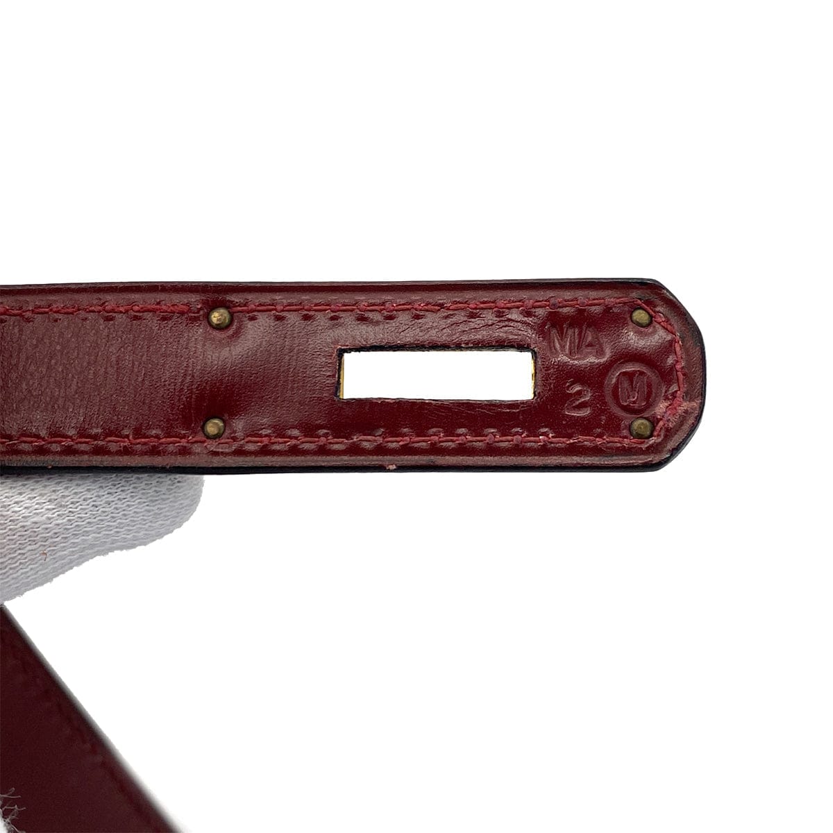 Luxury Promise Japan HERMES KELLY 28 SELLIER ROUGE H BOXCALF HAND SHOULDER BAG 1983 CIRCLE M GOLD HARDWRE 90314736