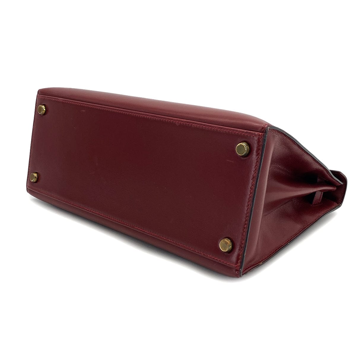 Luxury Promise Japan HERMES KELLY 28 SELLIER ROUGE H BOXCALF HAND SHOULDER BAG 1983 CIRCLE M GOLD HARDWRE 90314736