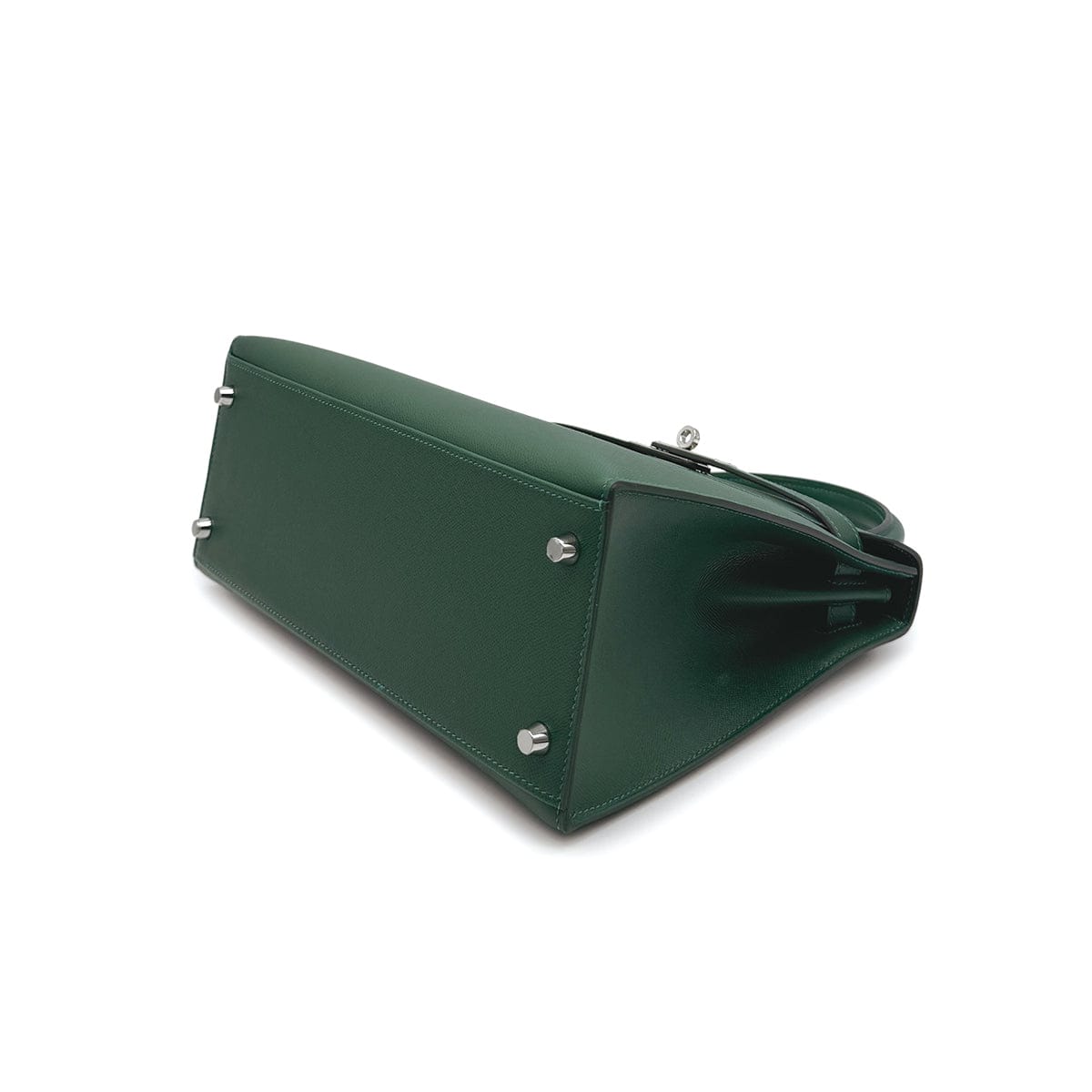 Luxury Promise Japan HERMES KELLY 28 SELLIER VERT MOYEN VEAU MADAME HAND SHOULDER BAG W PALLADIUM HARDWARE 90310301