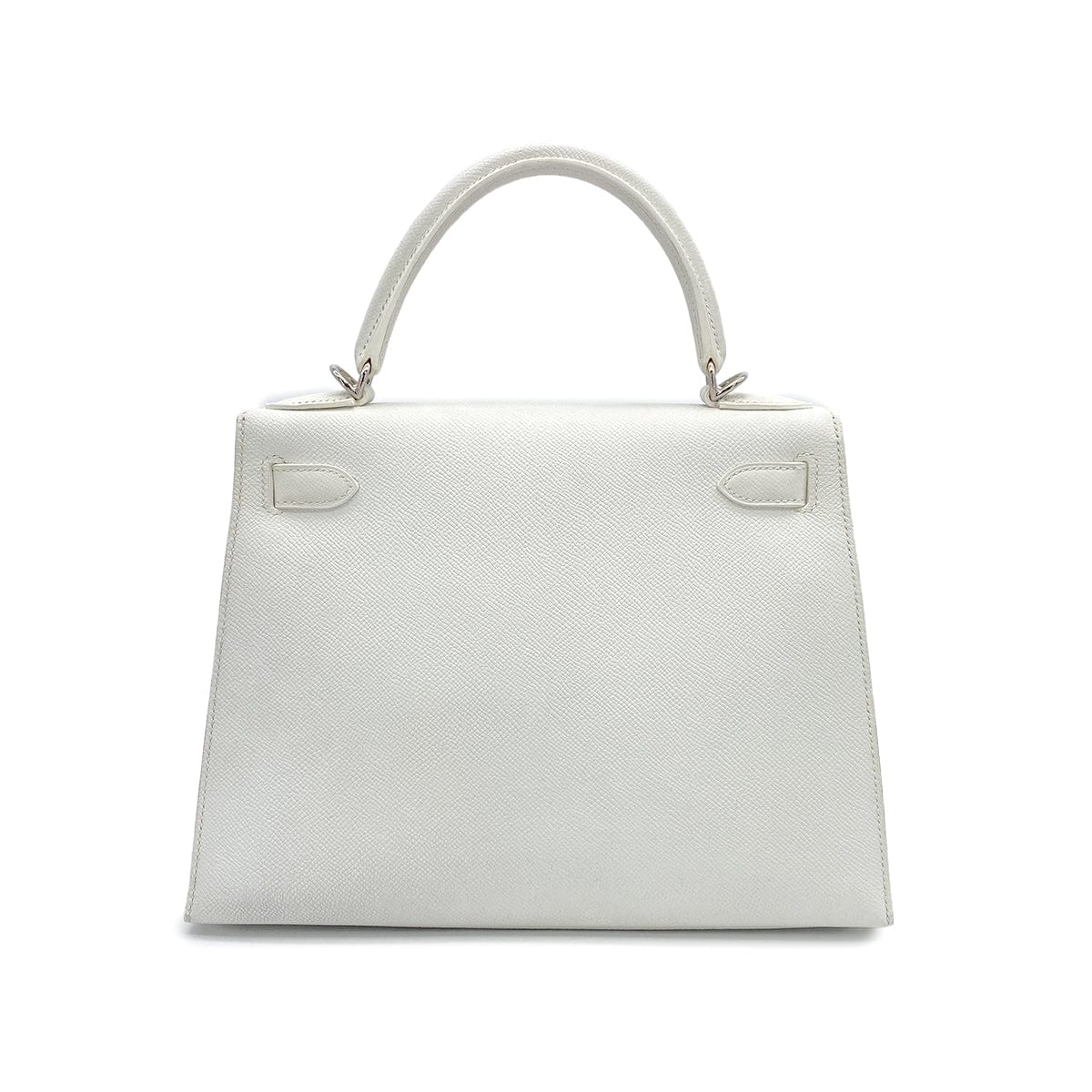 Luxury Promise Japan HERMES KELLY 28 SELLIER WHITE VEAU EPSOM HAND SHOULDER BAG 2007 SQUARE K PALLADIUM HARDWARE 90308966