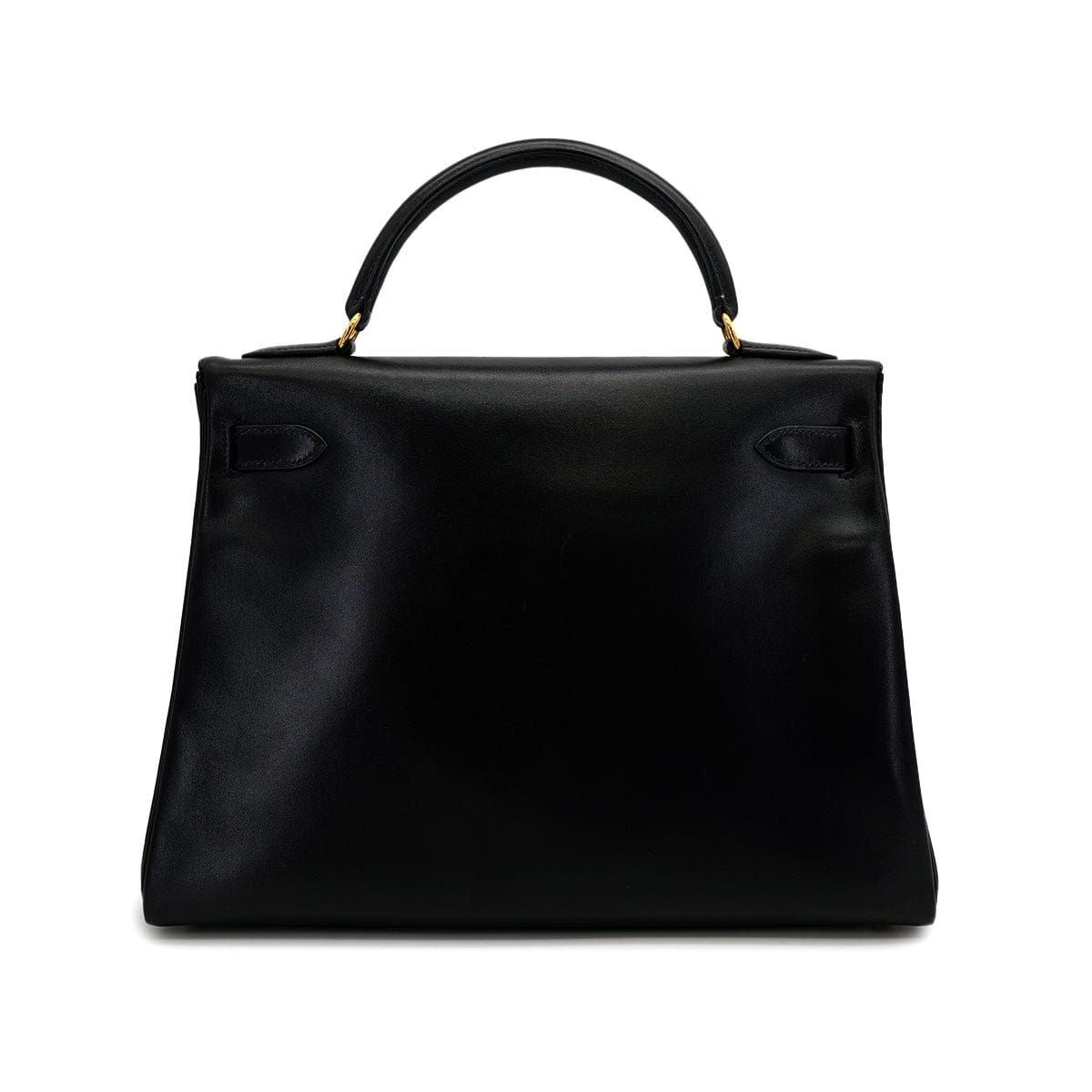 Luxury Promise Japan HERMES KELLY 32 RETORNE BLACK BOXCALF HAND SHOULDER BAG 1996 CIRCLE Z GOLD HARDWARE 90318617