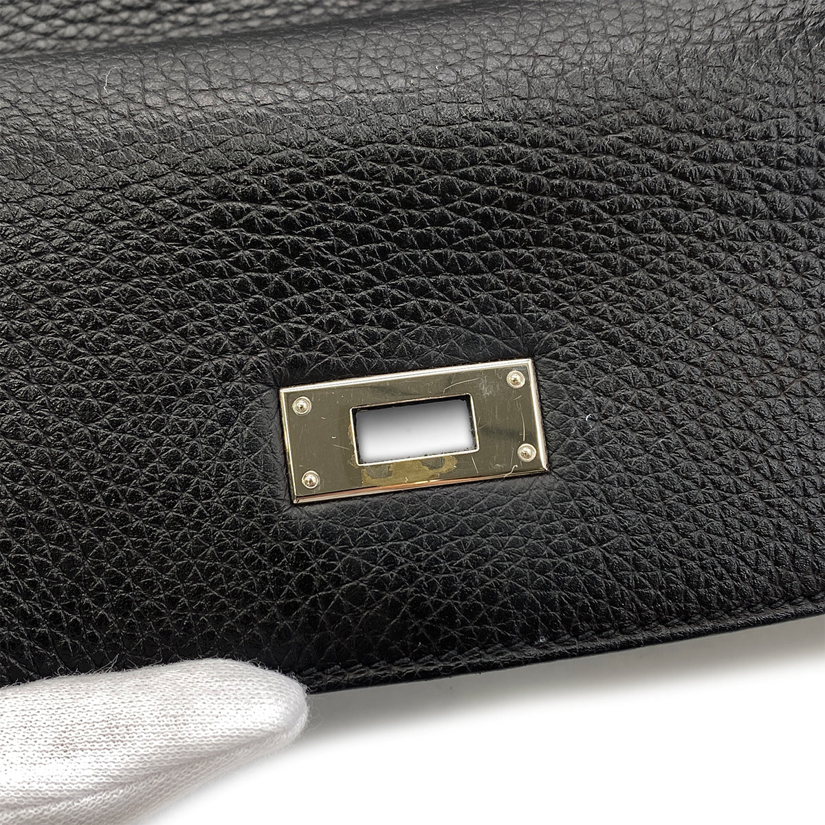 Luxury Promise Japan HERMES KELLY 32 RETOURNE BLACK TAURILLON CLEMENCE HAND SHOULDER BAG □O SHW 90289600