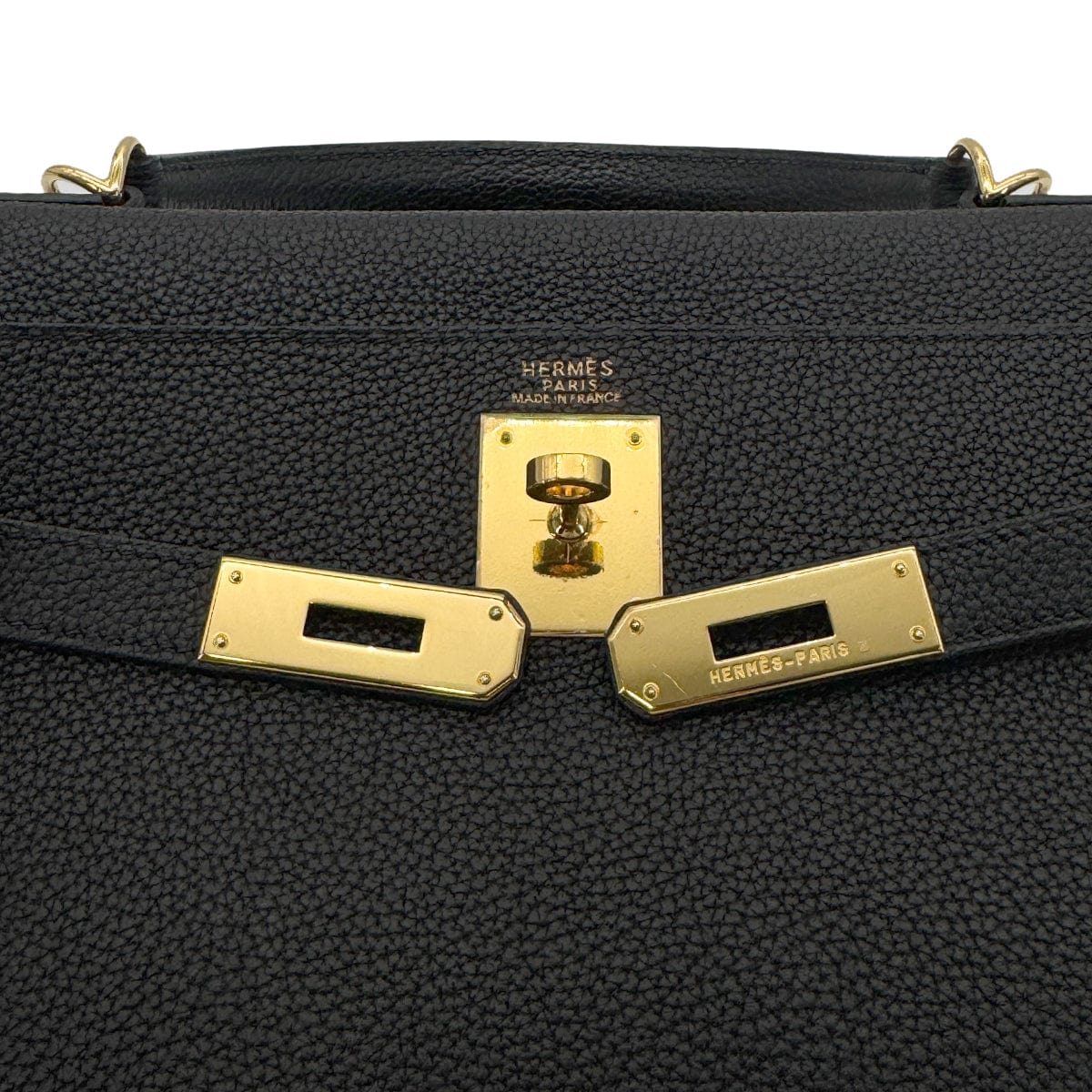 Luxury Promise Japan HERMES KELLY 32 RETOURNE BLACK TOGO HAND SHOULDER BAG □F GHW 90272497