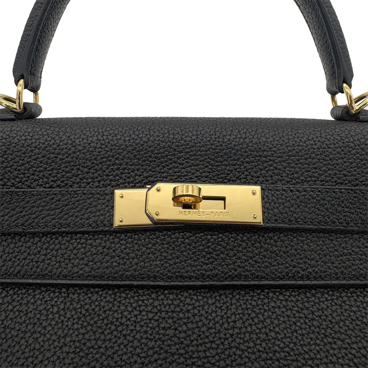 Luxury Promise Japan HERMES KELLY 32 RETOURNE BLACK TOGO HAND SHOULDER BAG □F GHW 90272497