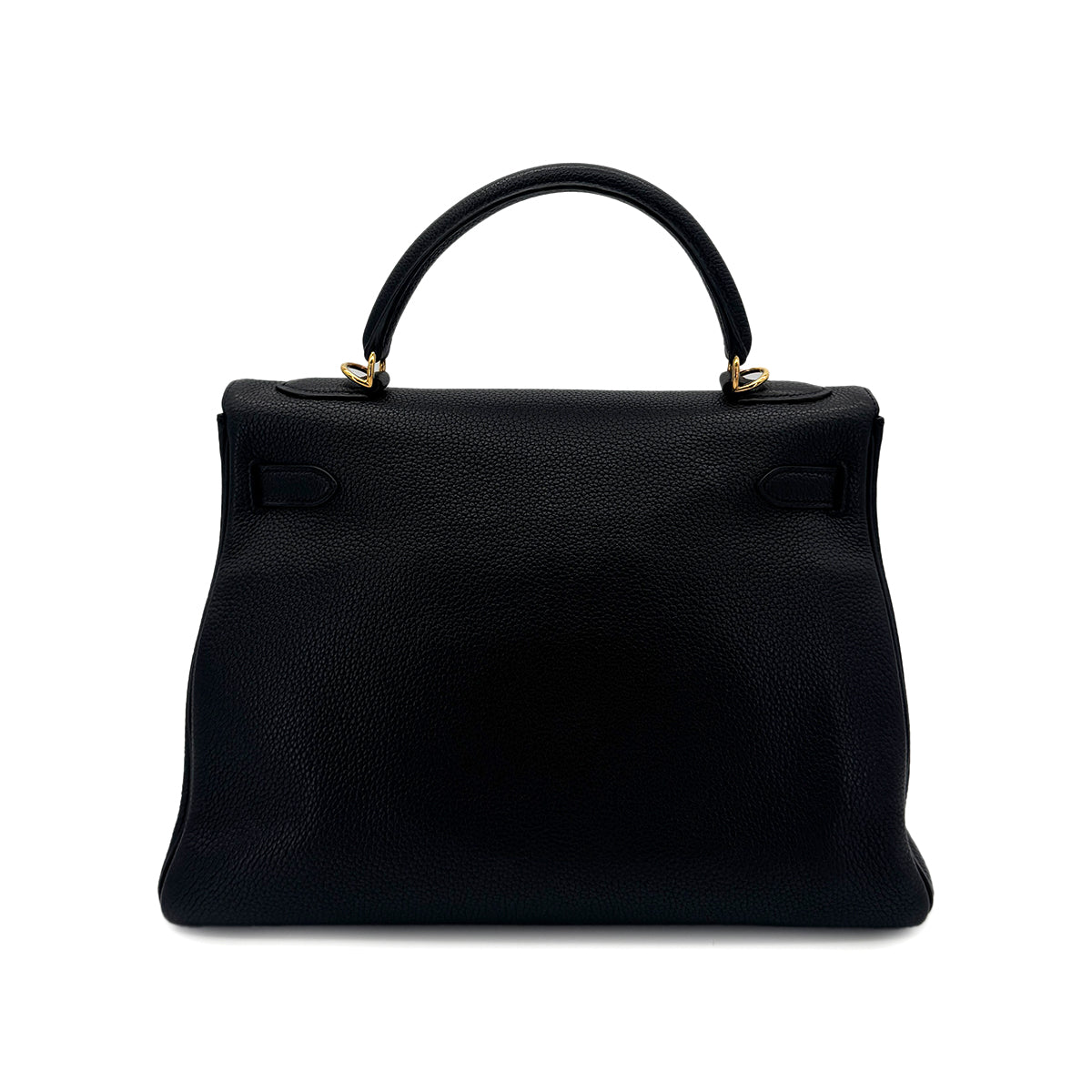 Luxury Promise Japan HERMES KELLY 32 RETOURNE BLACK TOGO HAND SHOULDER BAG □G GHW 90292887