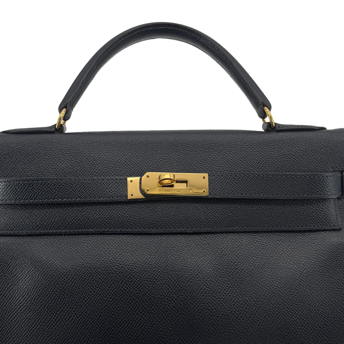 Luxury Promise Japan HERMES KELLY 32 RETOURNE BLUE MARINE COUCHEVEL HAND SHOULDER BAG 1992 CIRCLE V GOLD HARDWRE 90311824