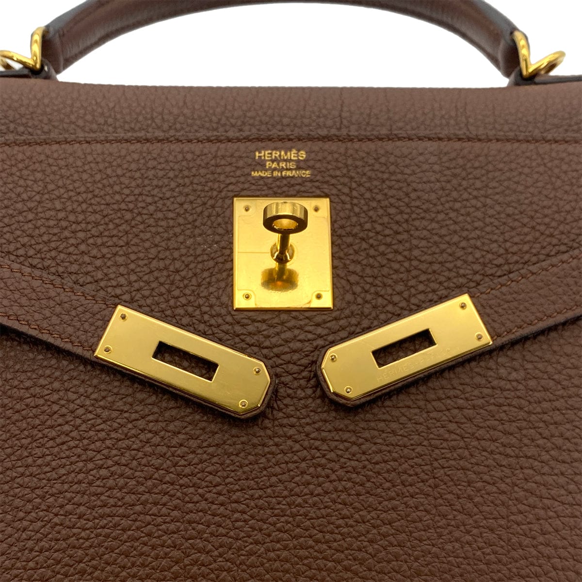 Luxury Promise Japan HERMES KELLY 32 RETOURNE BRULEE TOGO HAND SHOULDER BAG □R GHW 90301724