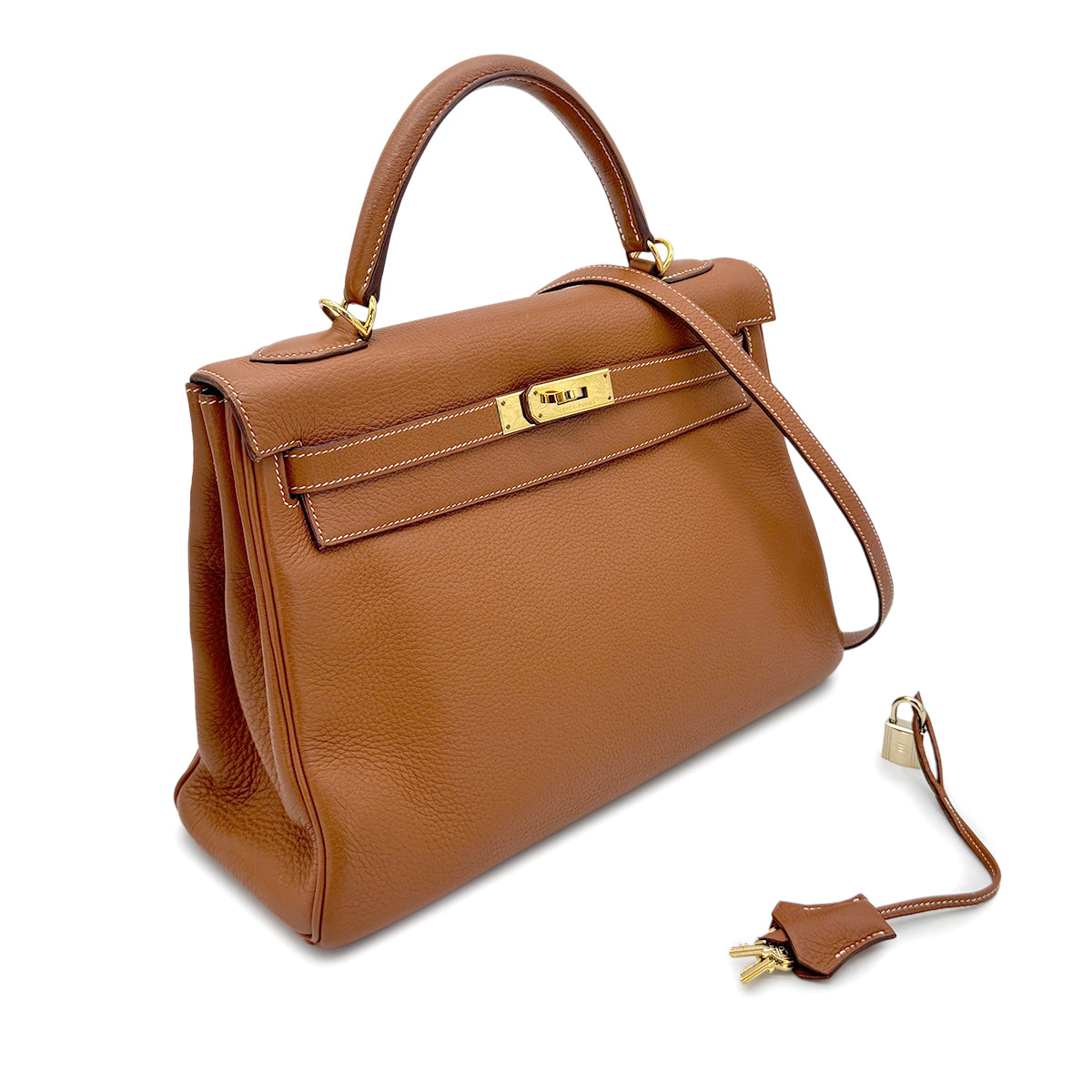 Luxury Promise Japan HERMES KELLY 32 RETOURNE ETRUSQUE TAURILLON CLEMENCE HAND SHOULDER BAG □H GHW 90274037
