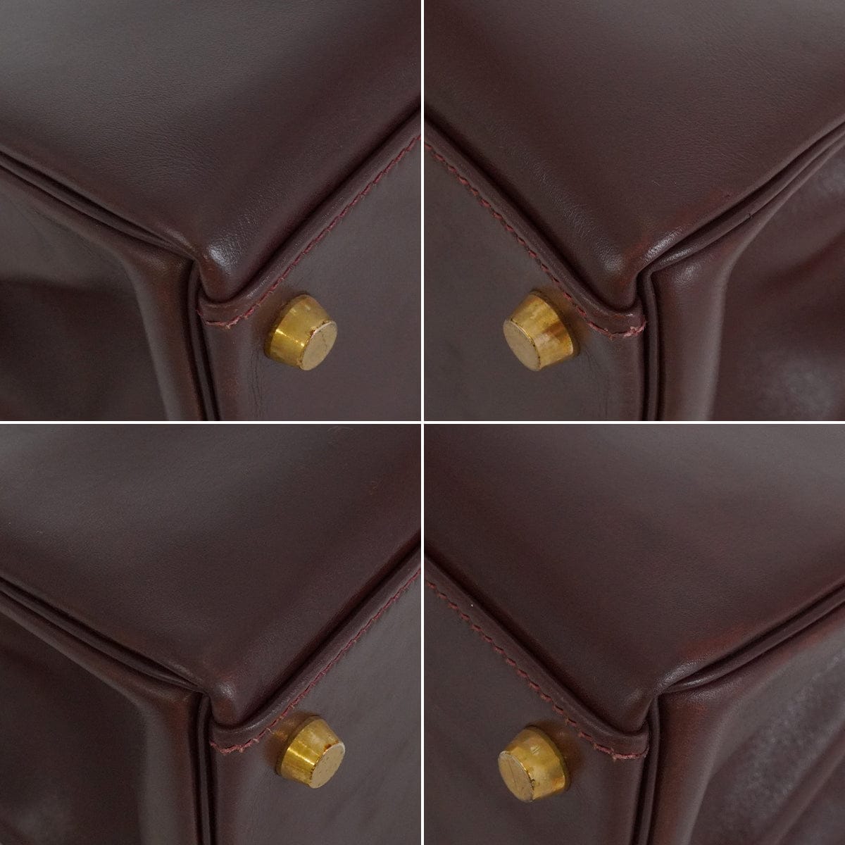 Luxury Promise Japan HERMES KELLY 32 RETOURNE  MARRON FONCE BOX CALF HAND SHOULDER BAG 2001 SQUARE E GOLD HARDWARE 90345991