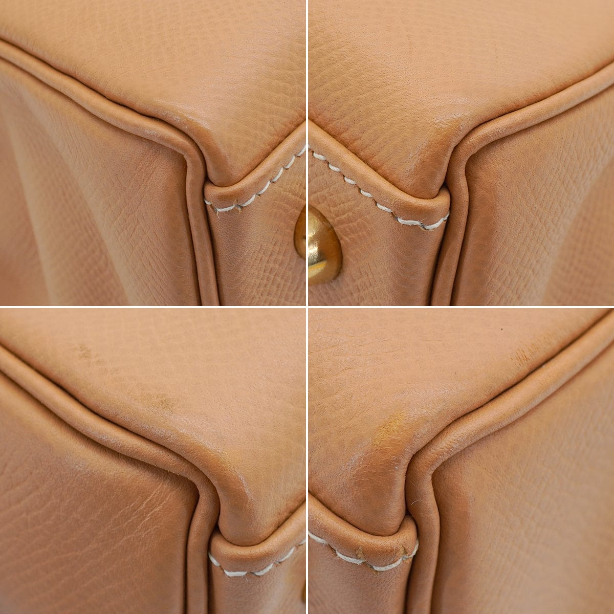 Luxury Promise Japan HERMES KELLY 32 RETOURNE NATUREL COUCHEVEL HAND SHOULDER BAG 1998 SQUARE B GOLD HARDWARE 90347152