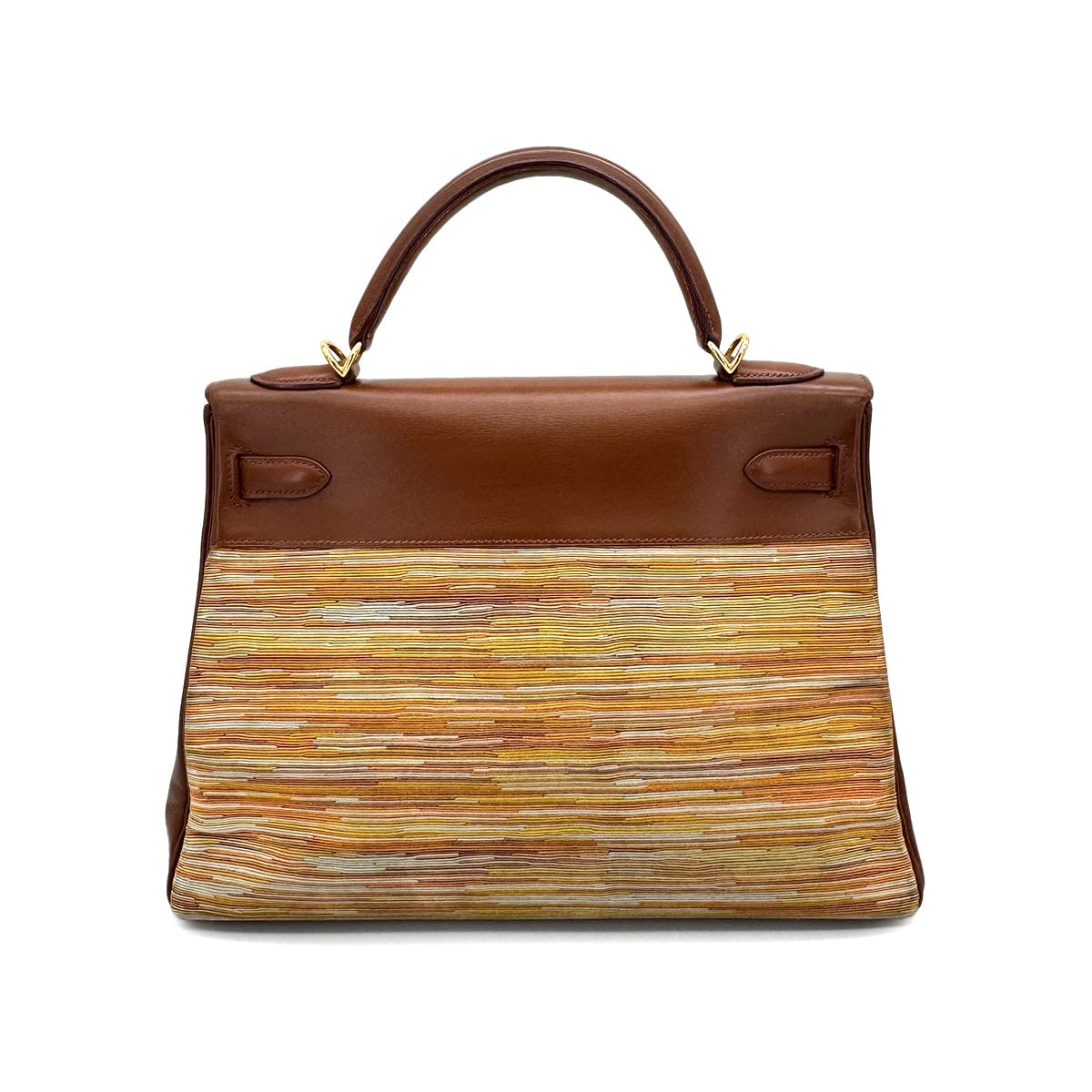Luxury Promise Japan HERMES KELLY 32 RETOURNE NOISETTE BOXCALF VIBRATO HAND SHOULDER BAG 2002 SQUARE F GOLD HARDWARE 90319533