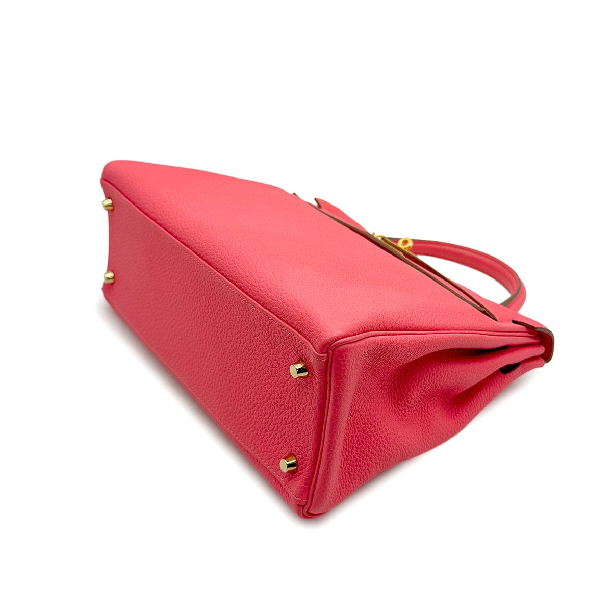 Luxury Promise Japan HERMES KELLY 32 RETOURNE ROSE LIPSTICK TOGO HAND SHOULDER BAG 2013 SQUARE Q GOLD HARDWARE 90314380