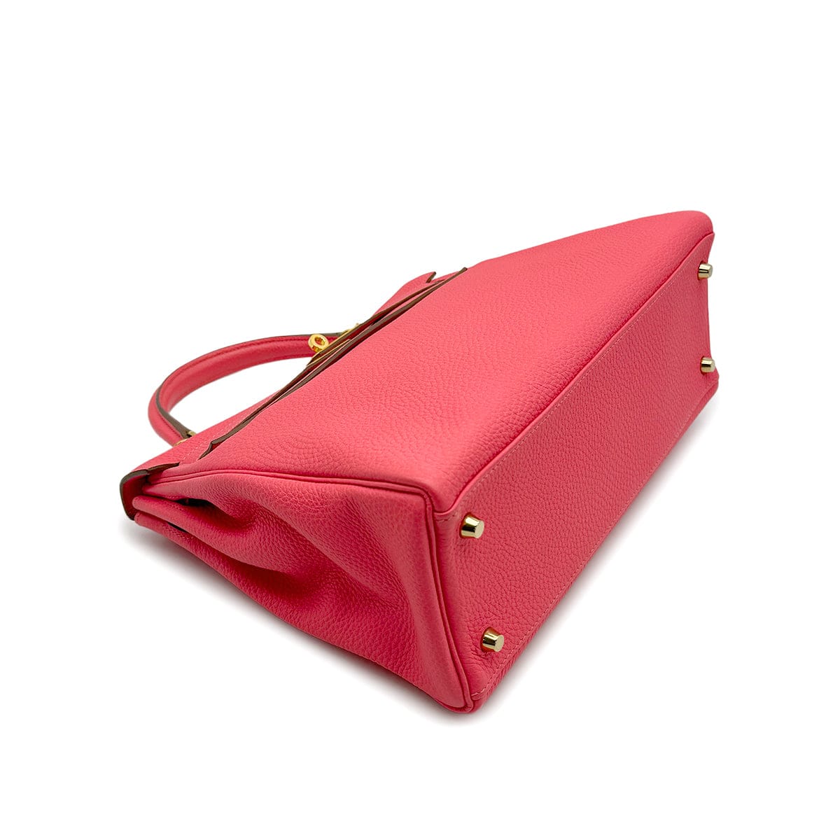 Luxury Promise Japan HERMES KELLY 32 RETOURNE ROSE LIPSTICK TOGO HAND SHOULDER BAG 2013 SQUARE Q GOLD HARDWARE 90314380