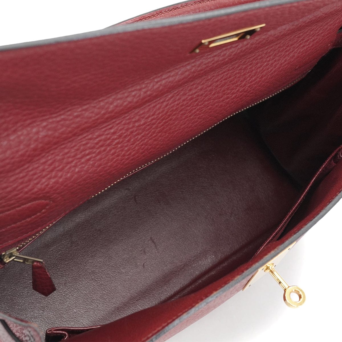 Luxury Promise Japan HERMES KELLY 32 RETOURNE ROUGE H TAURILLON CLEMENCE HAND SHOULDER BAG 1982 CIRCLE L GOLD HARDWARE 90331959