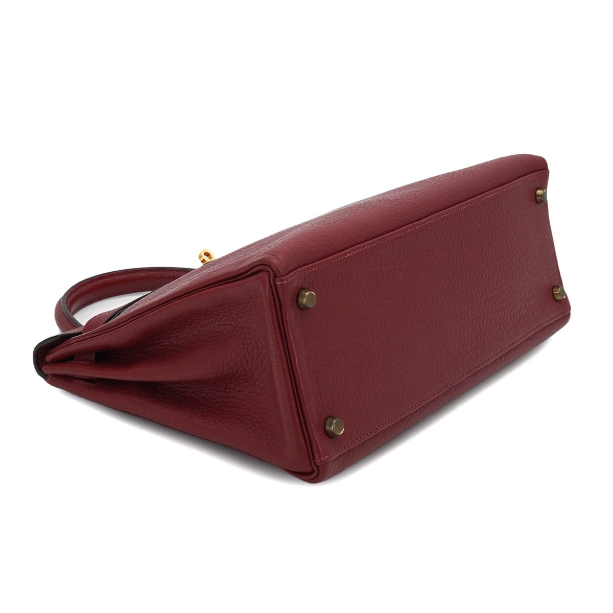 Luxury Promise Japan HERMES KELLY 32 RETOURNE ROUGE H TAURILLON CLEMENCE HAND SHOULDER BAG 1982 CIRCLE L GOLD HARDWARE 90331959