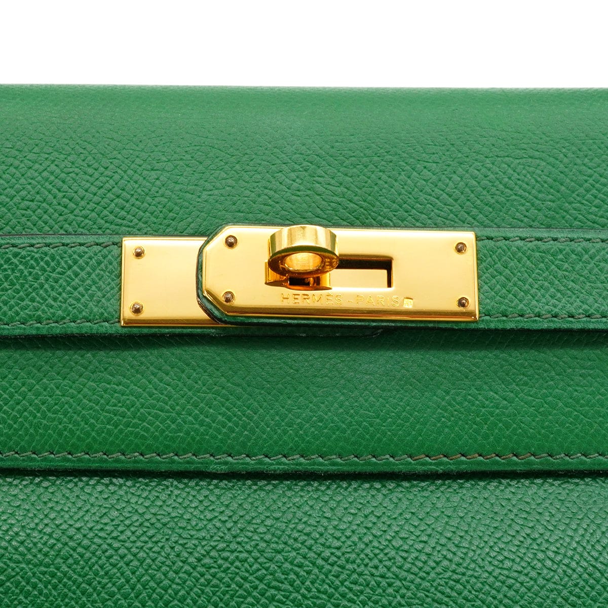 Luxury Promise Japan HERMES KELLY 32 RETOURNE VERT COURCHEVEL HAND SHOULDER BAG 1991 CIRCLE U GOLD HARDWARE 90346655