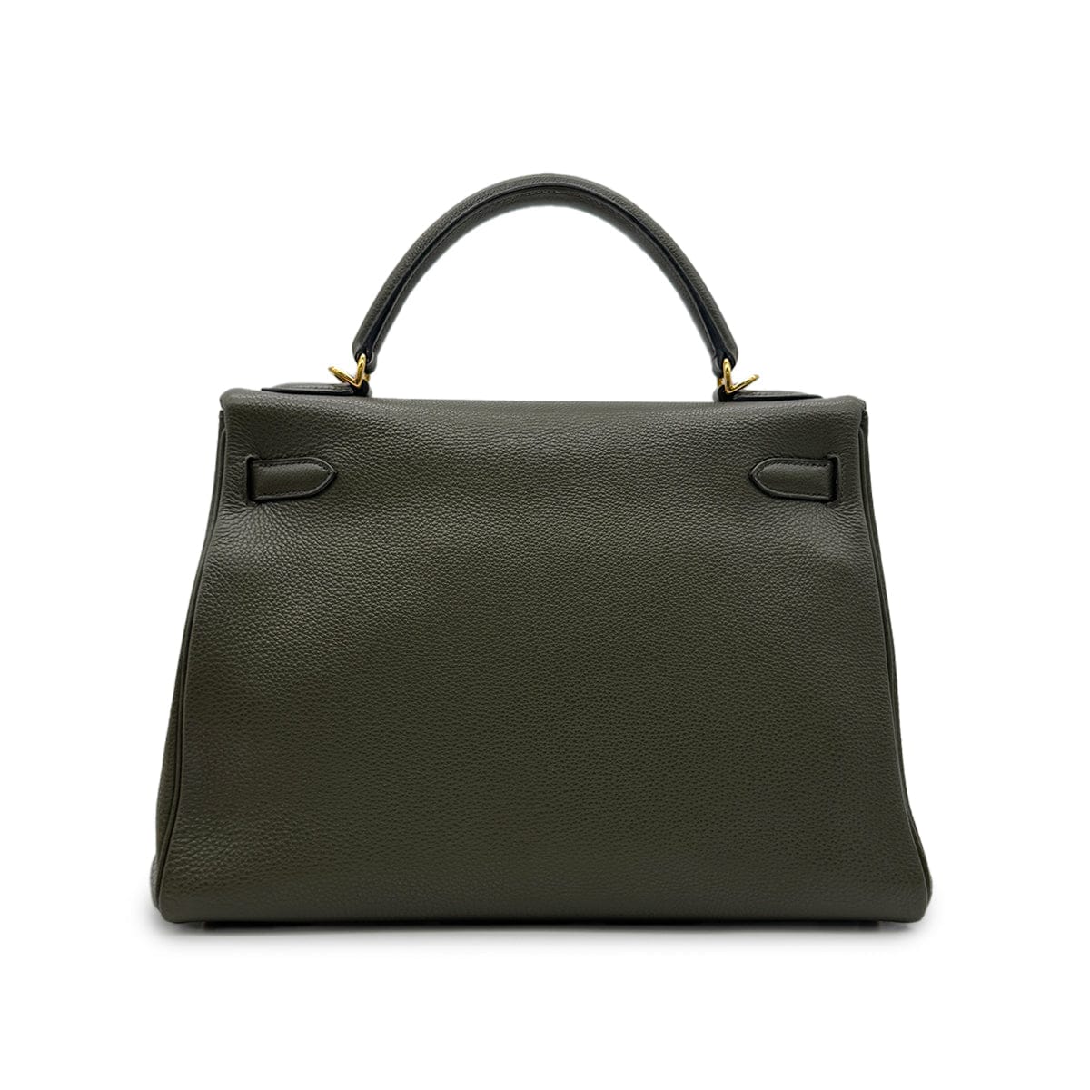 Luxury Promise Japan HERMES KELLY 32 RETOURNE VERT OLIVE EVERCOLOR HAND BAG □F GHW 90305222
