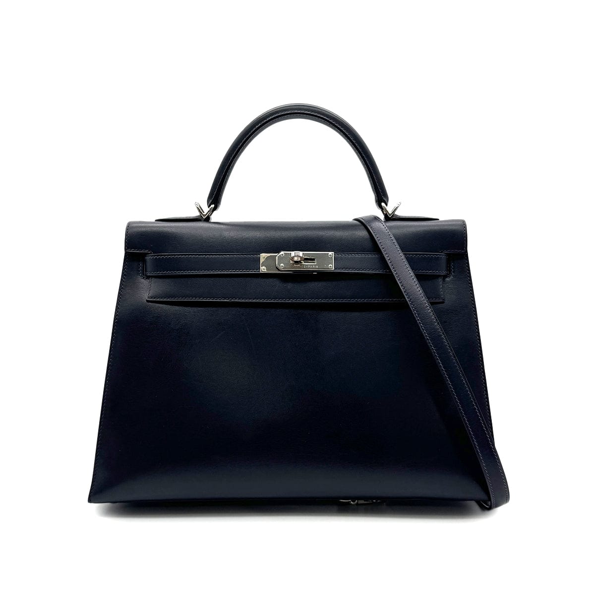 Luxury Promise Japan HERMES KELLY 32 SELLIER BLUE INDIGO BOXCALF HAND SHOULDER BAG □E SHW 90294204