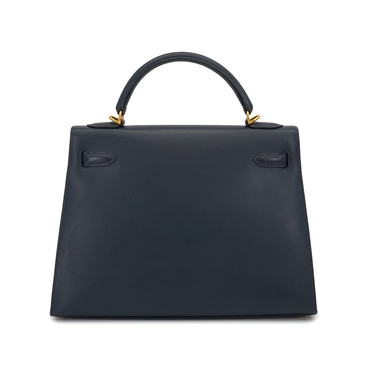 Luxury Promise Japan HERMES KELLY 32 SELLIER BLUE INDIGO COURCHEVEL HAND SHOULDER BAG 2000 SQUARE D GOLD HARDWARE 90331398