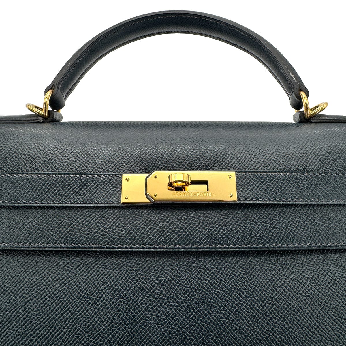 Luxury Promise Japan HERMES KELLY 32 SELLIER BLUE INDIGO EPSOM HAND SHOULDER BAG □G 90277085