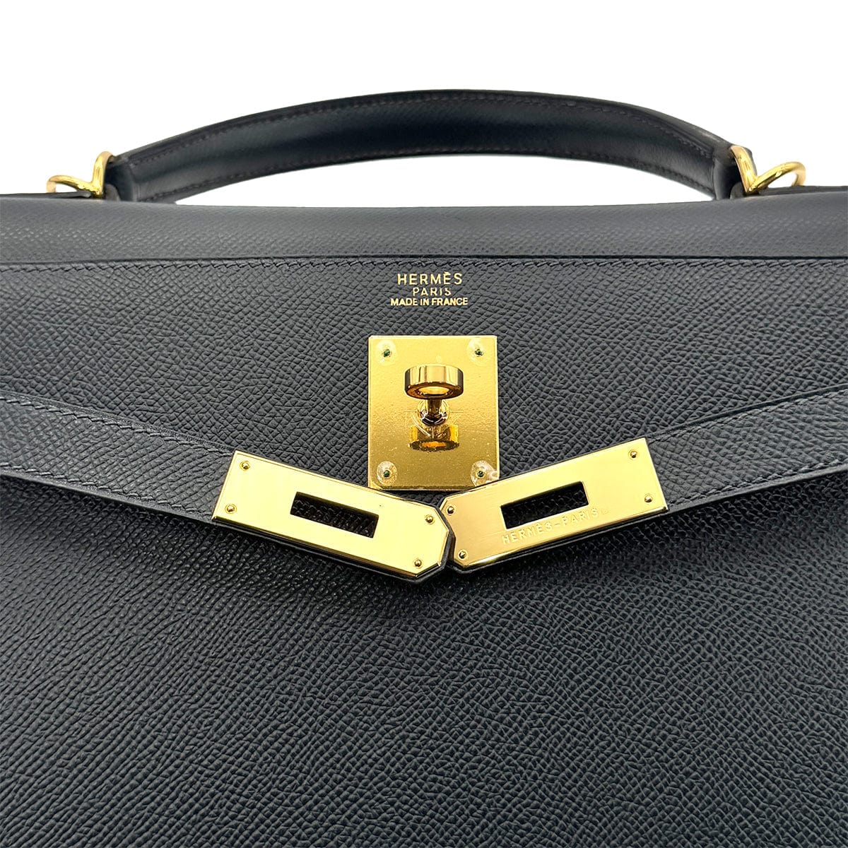 Luxury Promise Japan HERMES KELLY 32 SELLIER BLUE INDIGO EPSOM HAND SHOULDER BAG □G 90277085