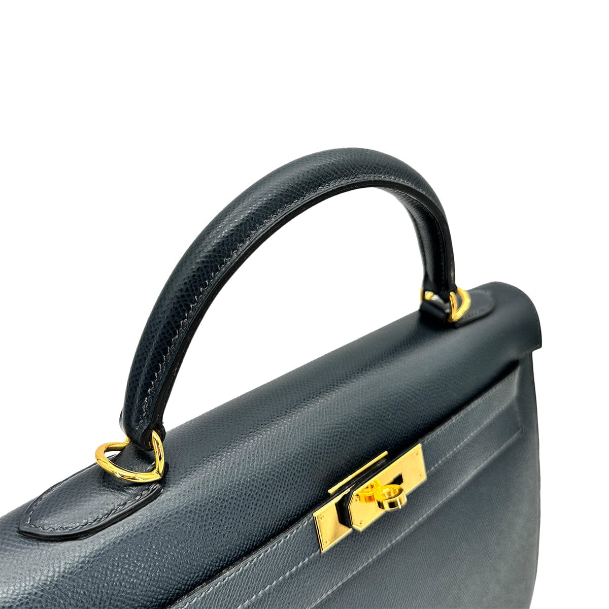 Luxury Promise Japan HERMES KELLY 32 SELLIER BLUE INDIGO EPSOM HAND SHOULDER BAG □G 90277085