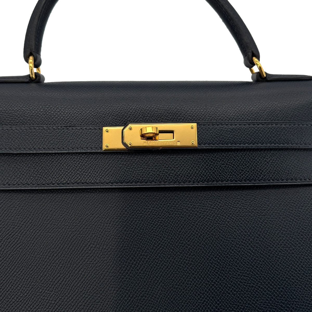 Luxury Promise Japan HERMES KELLY 32 SELLIER BLUE MARINE COUCHEVEL HAND SHOULDER BAG 1996 CIRCLE Z GHW 90299785