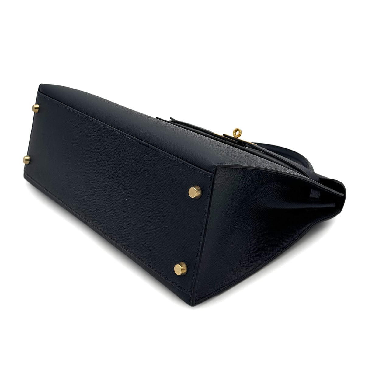 Luxury Promise Japan HERMES KELLY 32 SELLIER BLUE MARINE COUCHEVEL HAND SHOULDER BAG 1996 CIRCLE Z GHW 90299785