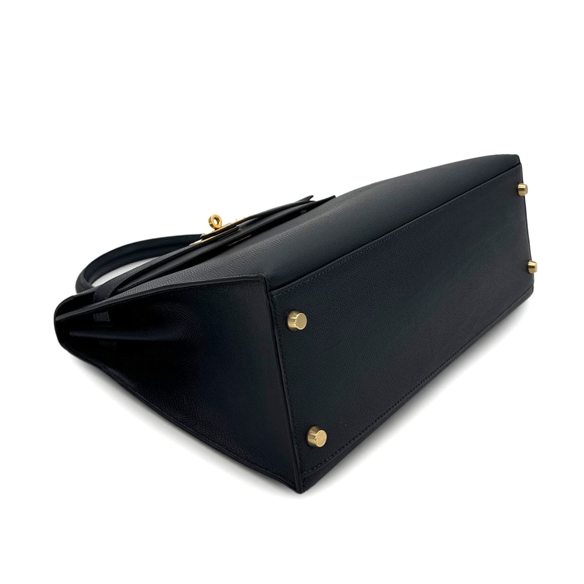 Luxury Promise Japan HERMES KELLY 32 SELLIER BLUE MARINE COUCHEVEL HAND SHOULDER BAG 1996 CIRCLE Z GHW 90299785