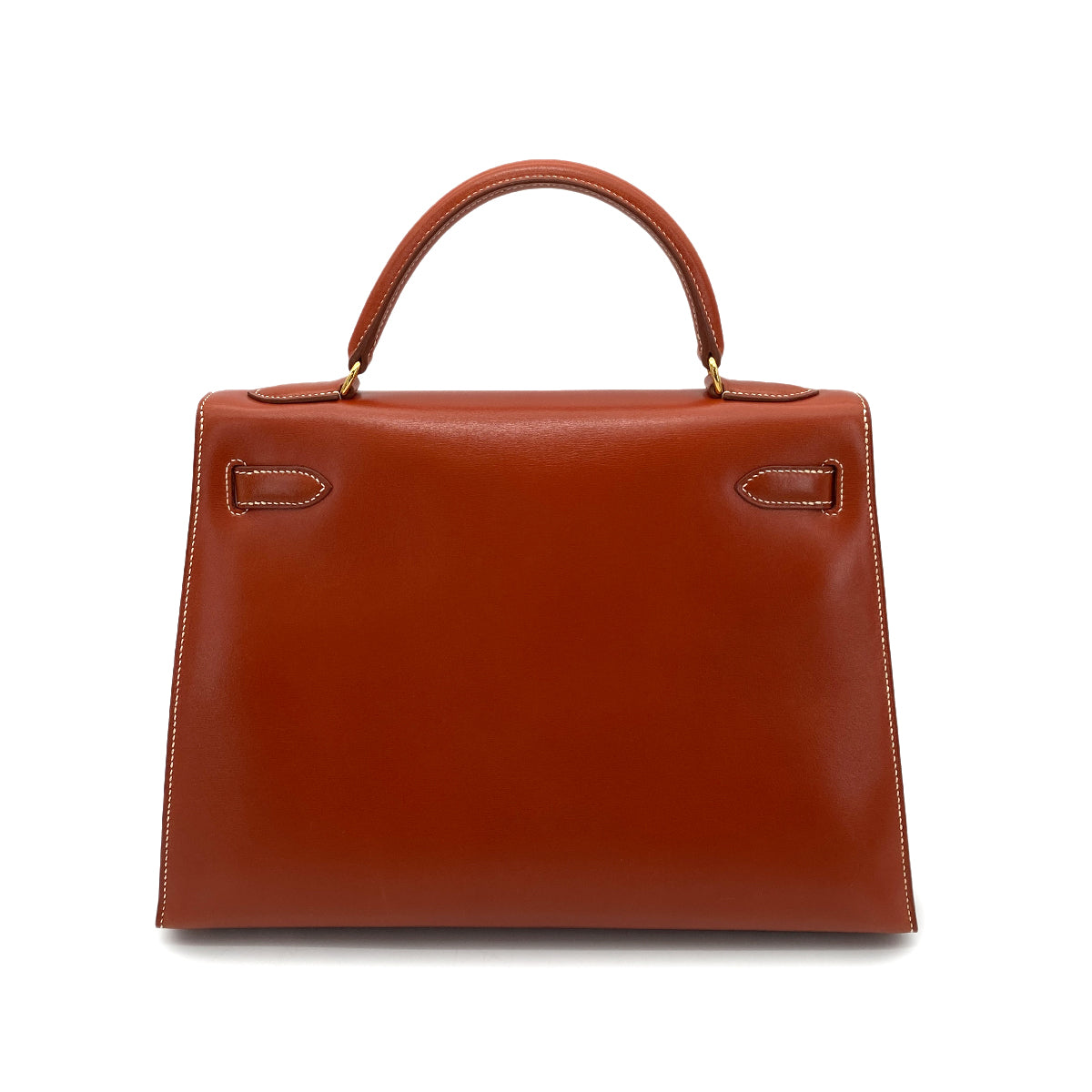 Luxury Promise Japan HERMES KELLY 32 SELLIER BRIQUE BOXCALF HAND SHOULDER BAG □B GHW 90261523