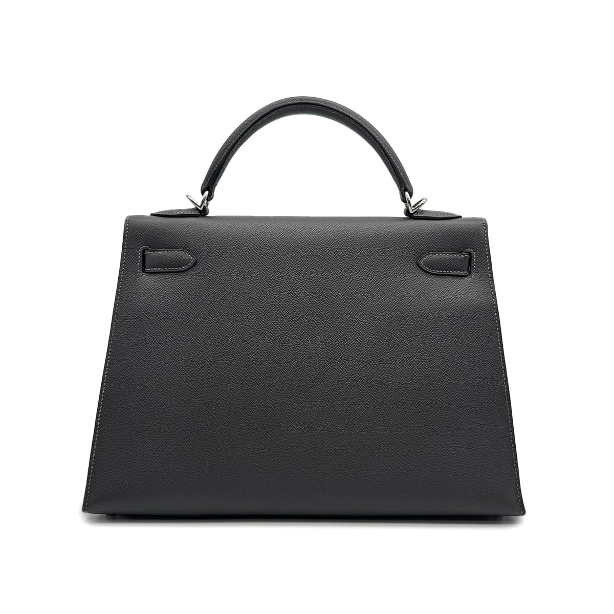 Luxury Promise Japan HERMES KELLY 32 SELLIER GRAPHITE VEAU EPSOM HAND BAG 2005 SQUARE I PALLADIUM HARDWARE 90314368