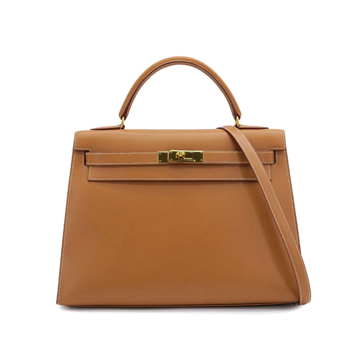 Luxury Promise Japan HERMES KELLY 32 SELLIER NATURAL VEAU CHAMONIX HAND SHOULDER BAG 1996 CIRCLE Z GOLD HARDWARE 90324627