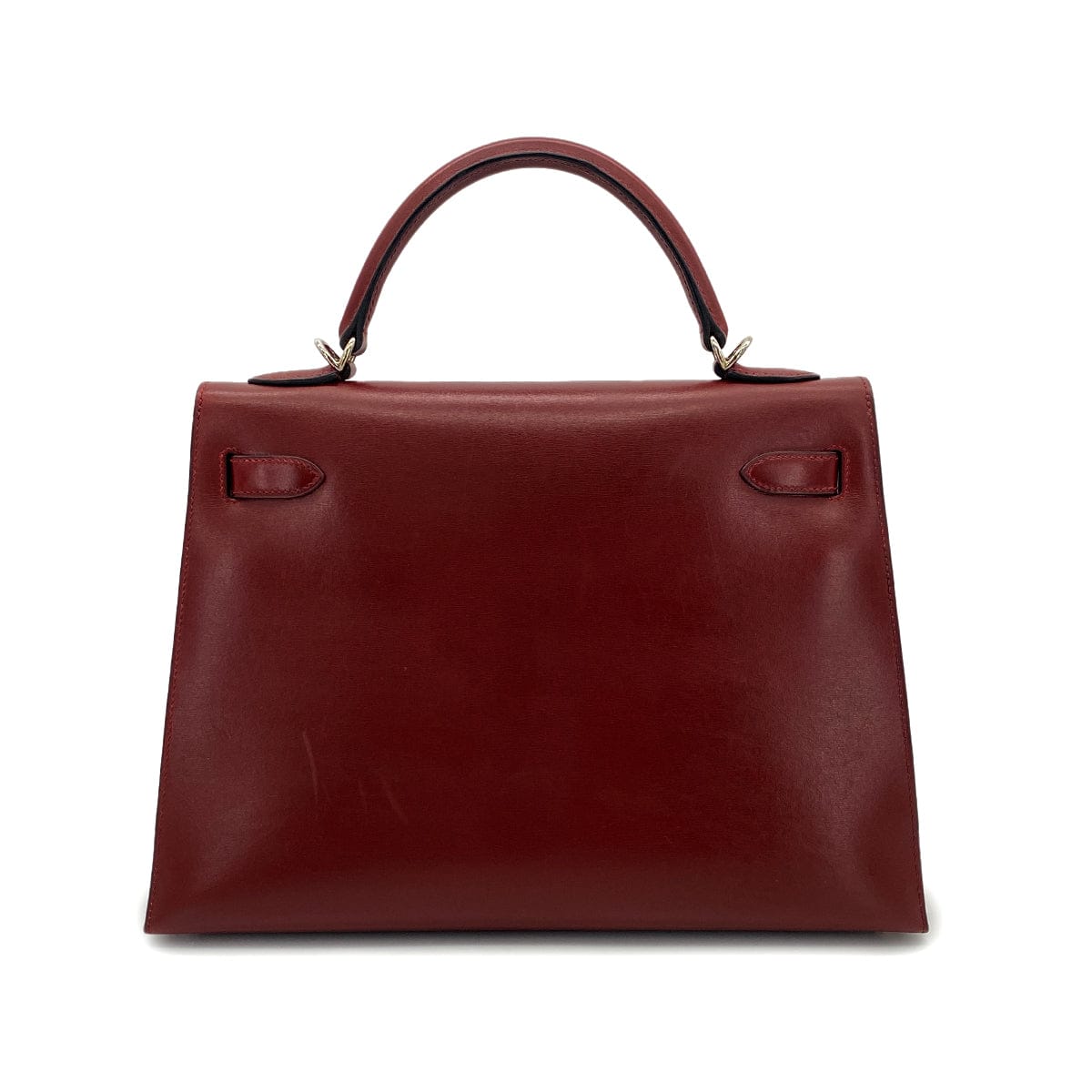 Luxury Promise Japan HERMES KELLY 32 SELLIER ROUGE H BOX CALF HAND BAG □F PHW 90304177
