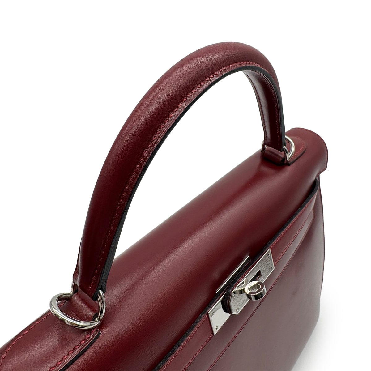 Luxury Promise Japan HERMES KELLY 32 SELLIER ROUGE H BOXCALF HAND SHOULDER BAG 2003 SQUARE G PALLADIUM HARDWARE 90315618