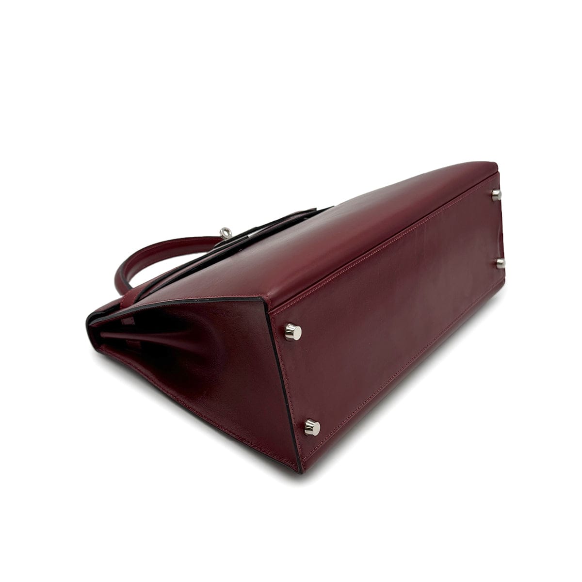 Luxury Promise Japan HERMES KELLY 32 SELLIER ROUGE H BOXCALF HAND SHOULDER BAG 2003 SQUARE G PALLADIUM HARDWARE 90315618